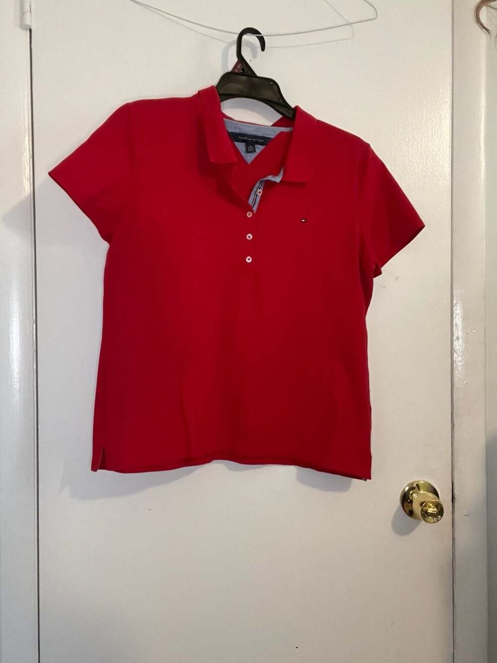 Tommy Hilfiger Women's Heritage Classic Pique Short Sleeve Polo Shirt Red